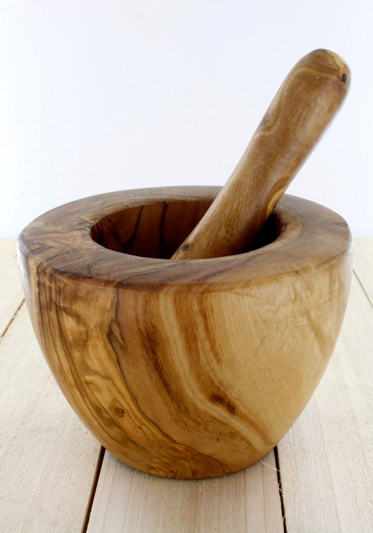 thumbnail image 2 of Bamboo Wood Mortar And Pestle Set - 3.5" X 4.5" X 5.5", Natural Woodland Pattern 2 of 13