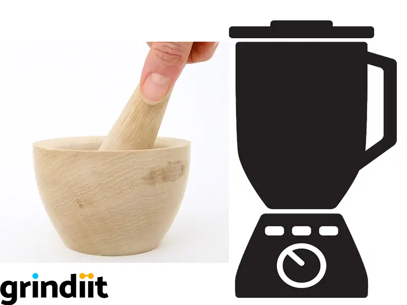 a mortar and pestle or electric grinder